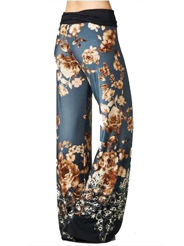 Women S-XL Floral Printed Loose Pants