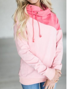 2 Colors S-XXL Duotone Chic Hooded Sweatshirt