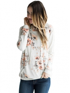 2 Colors S-XXL Fashion Floral Print Hoodies