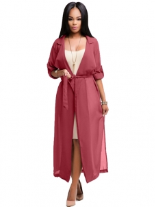 3 Colors S-XL Long Bandage Coat