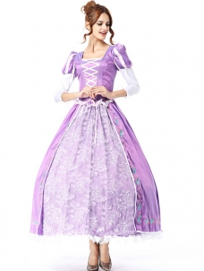 Purple One Size Short Sleeve Deluxe Costume