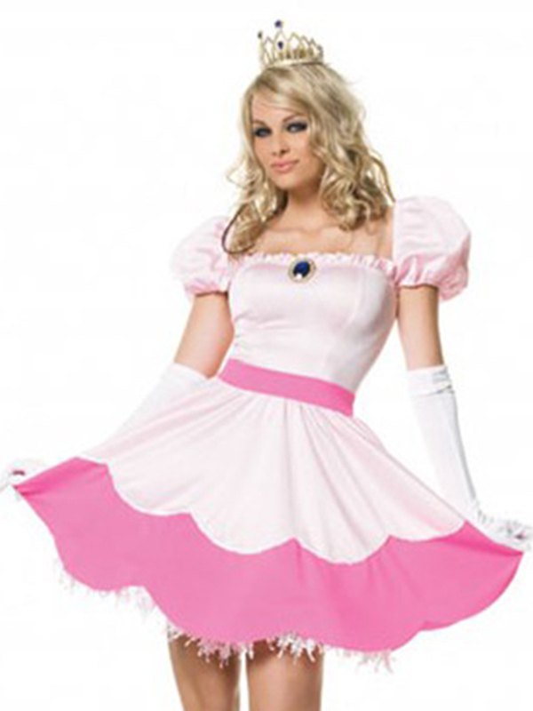 Cap Sleeve Pink Halloween Cosplay Princess Costume