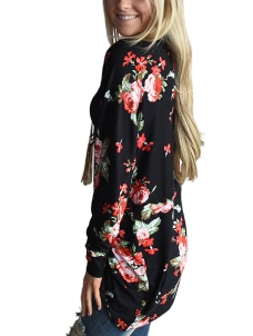 2 Colors S-2XL Fashionable Trim Floral Jacket&Coat