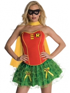 Batman Robin Corset and Petticoat Adult Women Costume