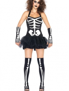 Black White 3 P Sexy Skeleton Costume