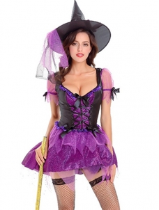 Purple One Size Witch Halloween Costume
