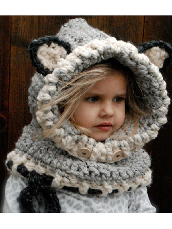 2 Colors Children Infant Handmade casual Knitted Hat