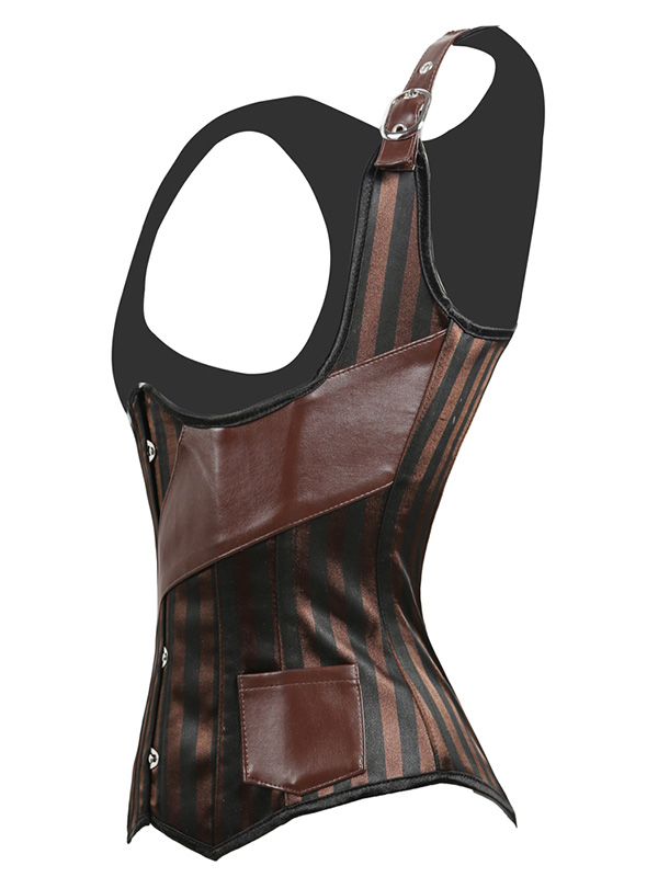 Brown Sexy Women Underbust Corset 