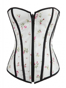 Apricot S-XXL Strapless Floral Overbust Corset