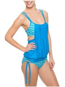 Blue S-5XL Women Spaghetti Strap Plus Size Swimwear