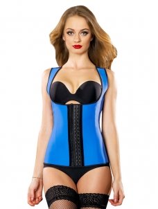 Blue XS-6XL Waist Cincher Bones Latex Corset