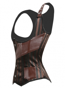 Brown Sexy Women Underbust Corset 