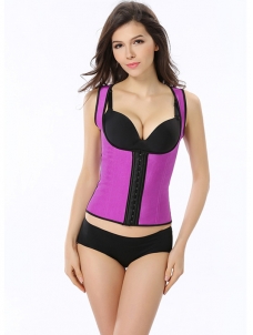 Purple XS-6XL Waist Training Latex Corset