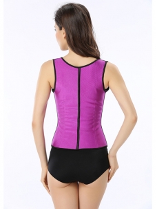 Purple XS-6XL Waist Training Latex Corset