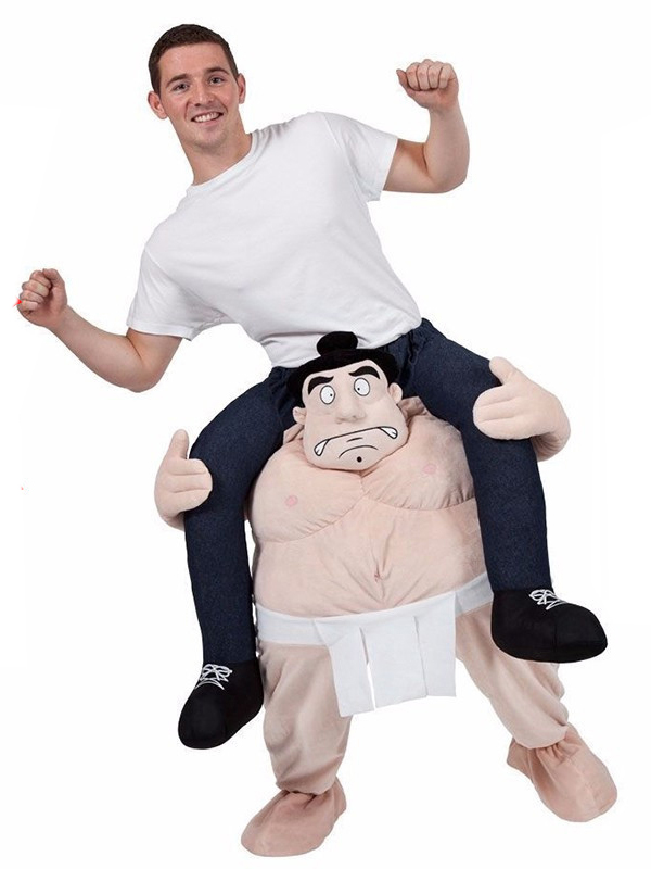 Apricot One Size Sumo Wrestler Carry Me Mascot Costume