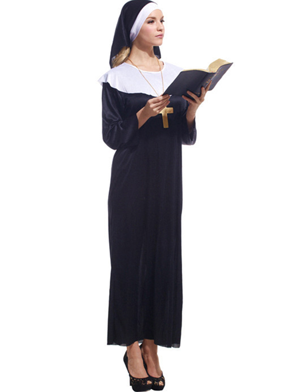Black Fashion Female Monasticism Costume
