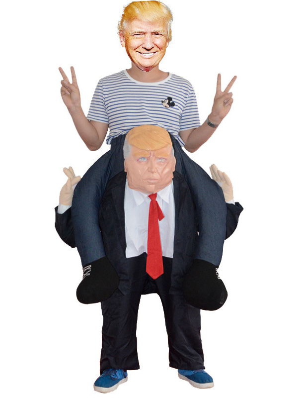 Black One Size Funny Trump Inflatable Mascot Costume