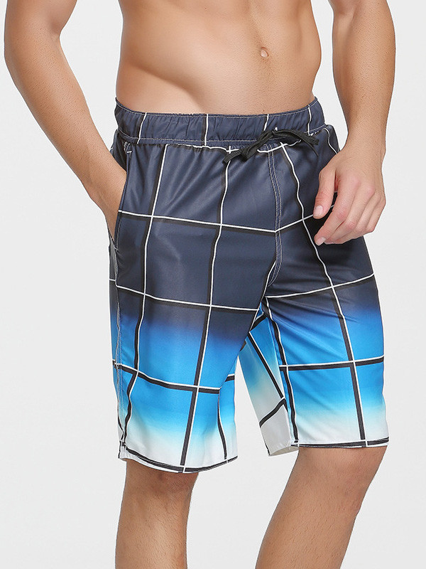 Blue L-3XL Men Bomb Boardshort Pants