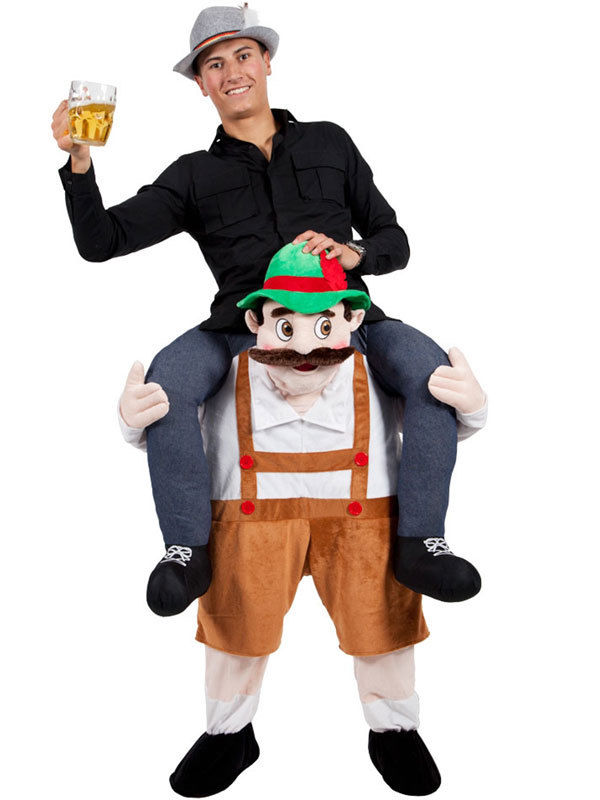 Brown One Size Beer Guy Carry Me Mascot Costume