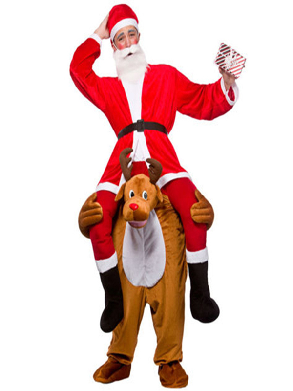 Brown One Size Reindeer Carry Me Mascot Costume