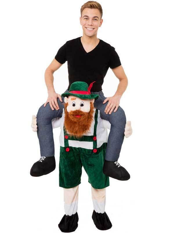 Green One Size Beer Guy Ride Mascot Costume