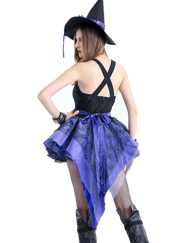 Purple S-XXL Fantasy Witch Halloween Costume