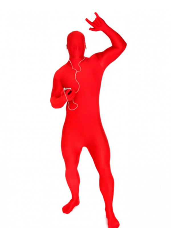 Red One Size Full Bodysuit Zentai Costume