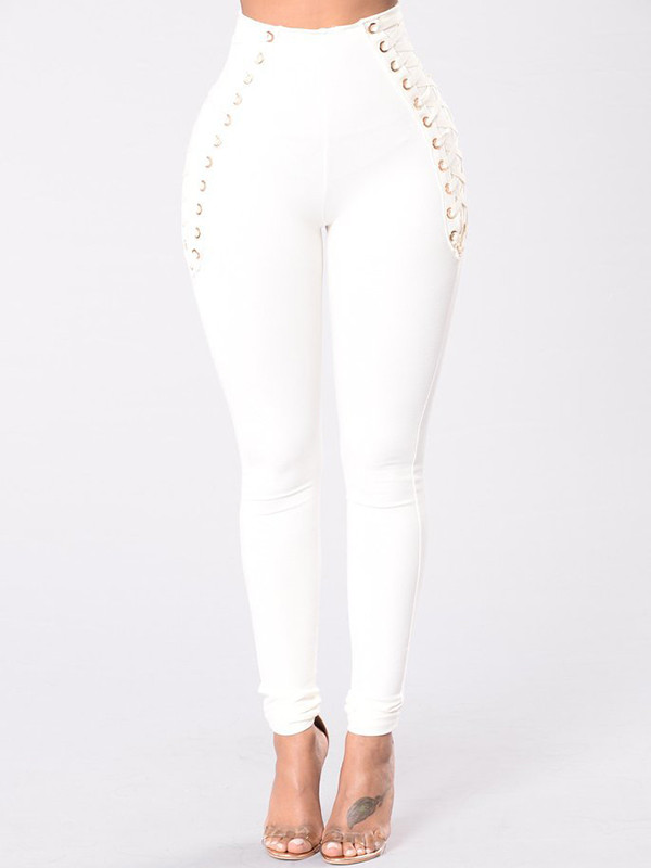 White S-XL Women Fashion Pants