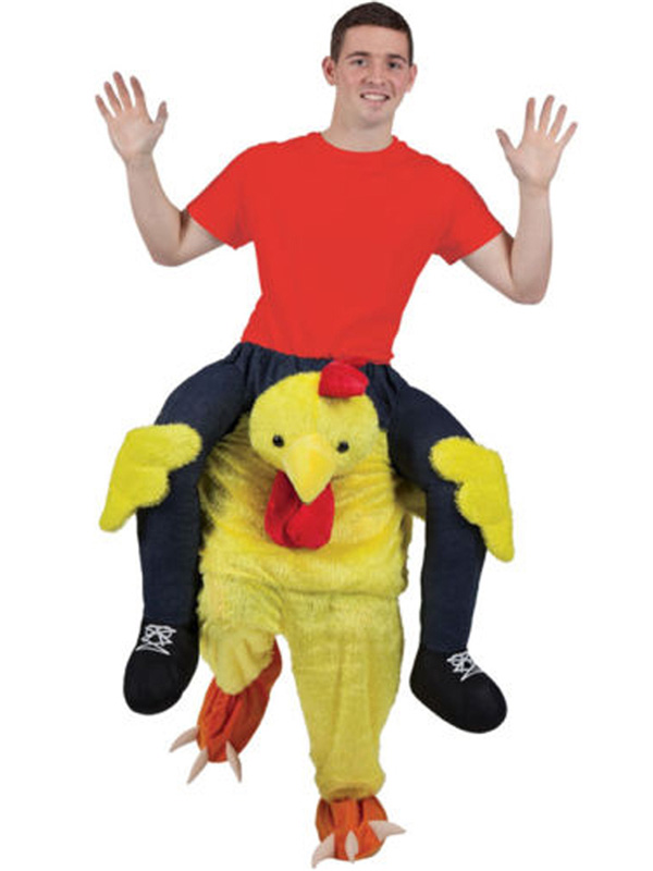 Yellow One Size Chicken Carry Me Mascot Costume