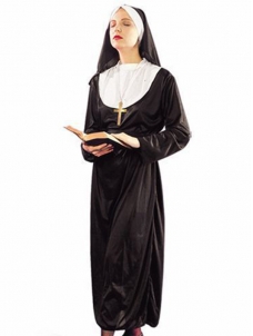 Black One Size Female Monasticism Costume
