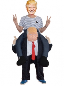 Black One Size Funny Trump Inflatable Mascot Costume