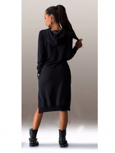 Black Side Split Asymmetrical Casual Dress