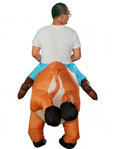 Brown One Size Inflatable Cow Mascot Costume
