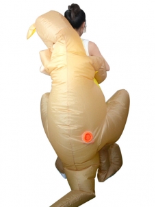 Brown One Size Kangaroo Inflatable Mascot Costume