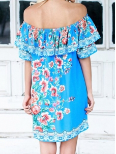 Era Of Floral Blue Mini Dress