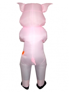 Pink One Size Inflatable Suit Pink Pig Mascot Costumes