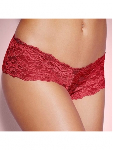 Red M-6XL Lace Hot Sexy Transparent Panties