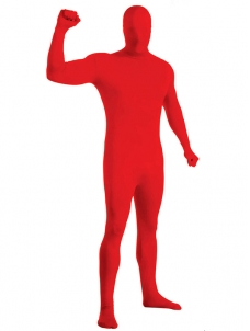 Red One Size Full Bodysuit Zentai Costume