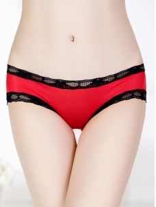 Red One Size Girl Transparent Sexy Panties