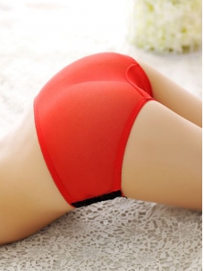 Red One Size See-Through Panties
