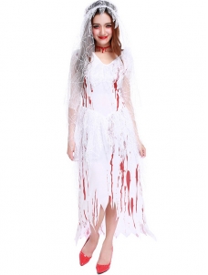 White One Size Ghost Bride Cosplay Costume
