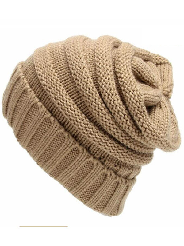 Warm Cable Knit Thick Slouch Hats