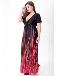 Fashion Printing Summer Plus Size Dress