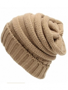 Warm Cable Knit Thick Slouch Hats