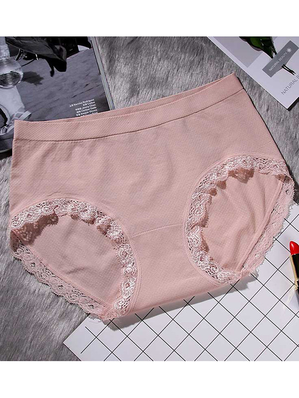 6 Colors One Size Lace Side Seamless Underwear