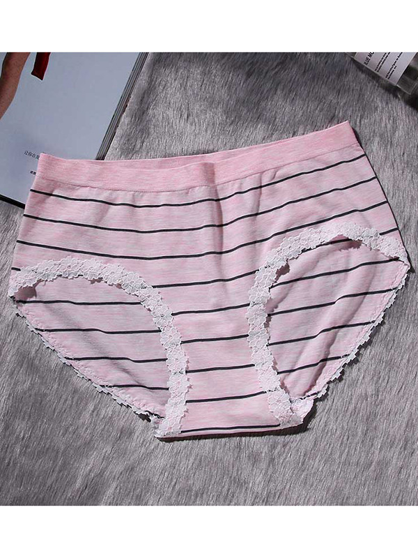 6 Colors One Size Striped Seamless Underwear