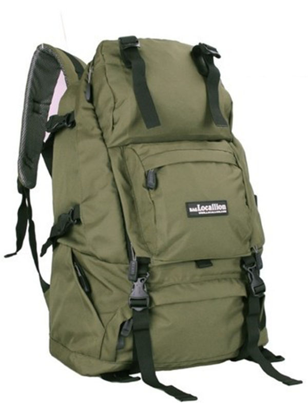 Men Outdoor Camping Hiking Travel Backpacks Army Green