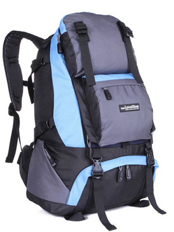 Men Outdoor Camping Hiking Travel Backpacks Light Blue