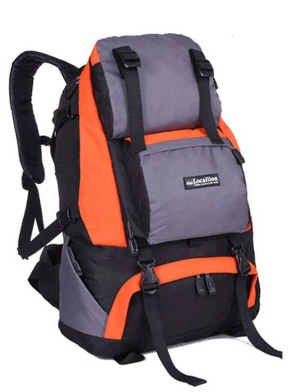 Men Outdoor Camping Hiking Travel Backpacks Orange