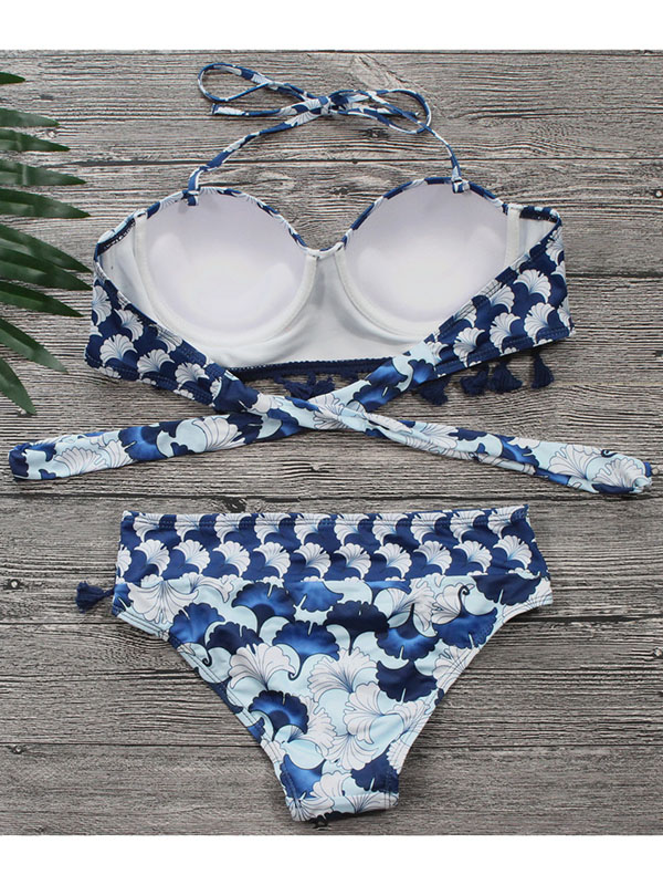 Women Quick Dry High Waist Bikini Set Swimwear